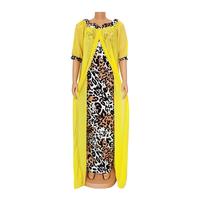 Mr Hunkle Leopard luźna sukienka w stylu Bodycon moda na zewnątrz WomenMaxi sukienka rozrywka Patchwork bez ramiączek seksowny styl etniczny afryki vestidos 6